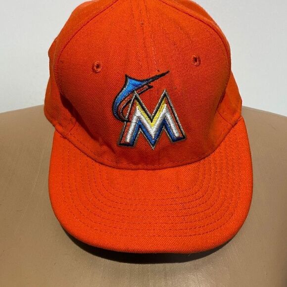 New Era Men's Miami Florida Marlins 5 Panel Orange Baseball Cap OS - Picture 1 of 10
